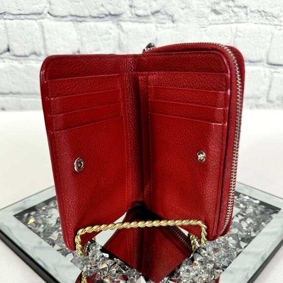 SAINT LAURENT Zip Wallet Red - Picture 13 of 16